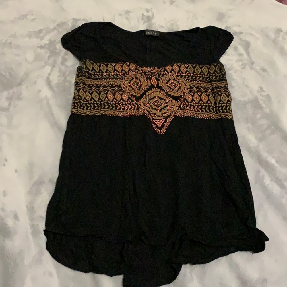 Aztec embroidered blouse